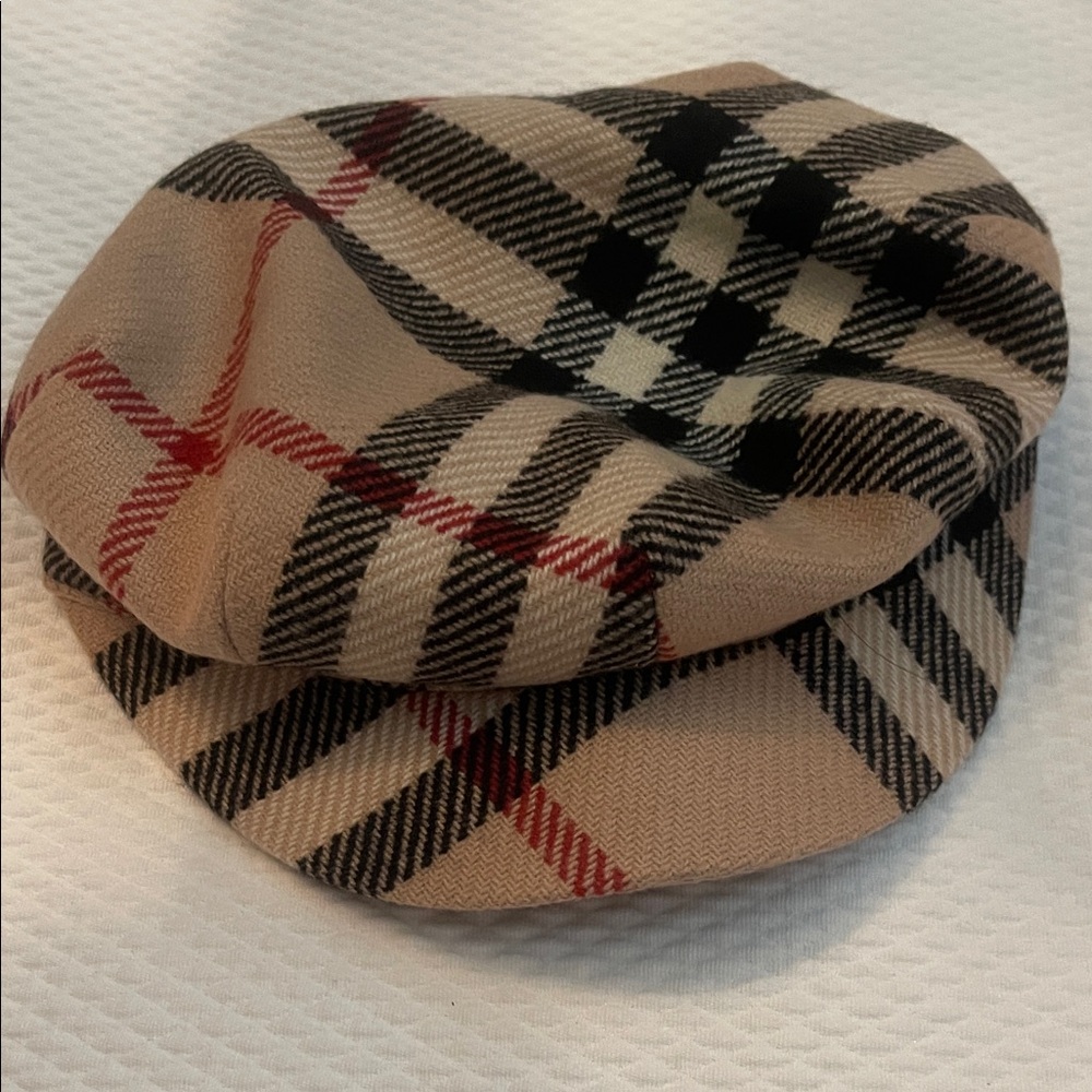 Burberry Tan and Black Plaid Hat